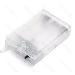 Lampki choinkowe ozdobne na 3AA, Zimne 5m 50LED